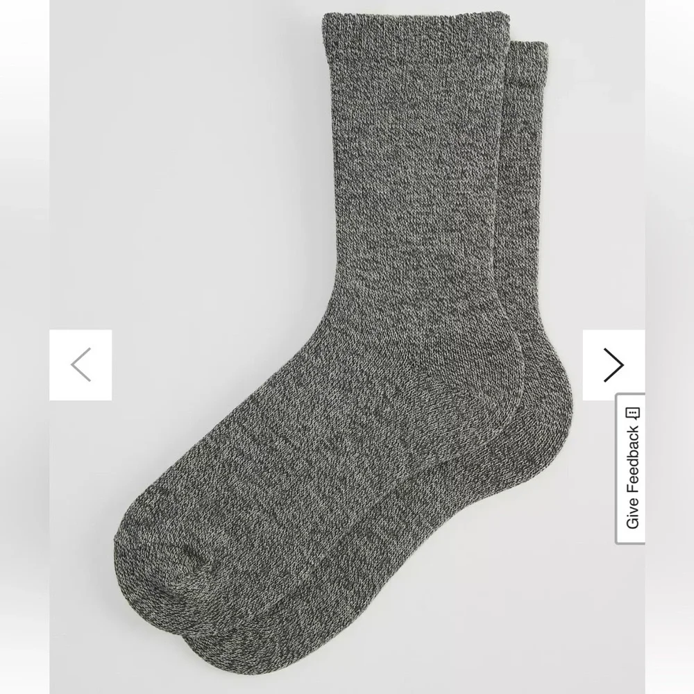 NWT Urban Outfitters Soft Marled Knit Grey Crew Socks